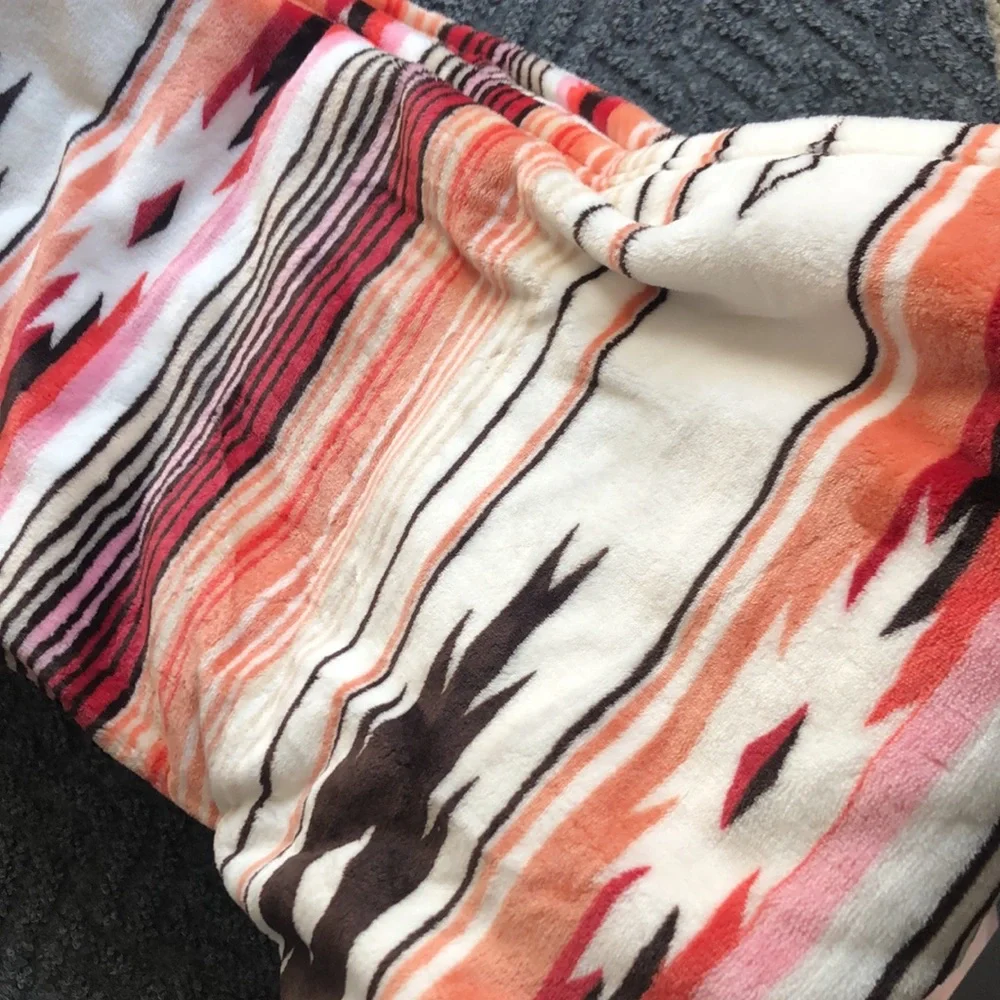 Wrangler Multicolor Striped Blanket - Red, Orange, and White